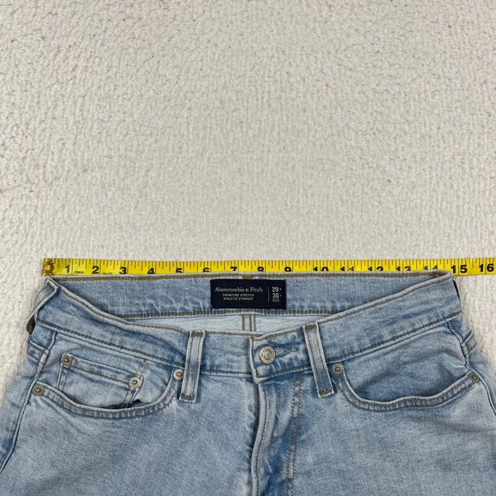 Abercrombie & Fitch Jeans Mens 29x30 (Fit 29x28) Blue Athletic Straight Denim